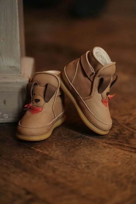 Donsje buty nubukowe niemowlęce Jidde Shoes Western Dog kolor brązowy 1504903