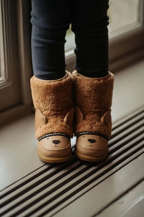 Donsje buty zimowe dziecięce Wadou Boots Alpaca kolor brązowy 2031401