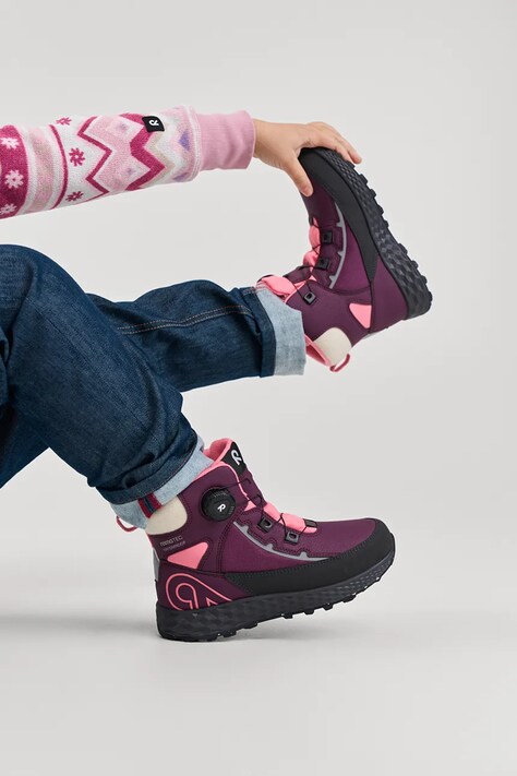Reima buty zimowe dziecięce Hallava Quicklock kolor fioletowy 5400164A