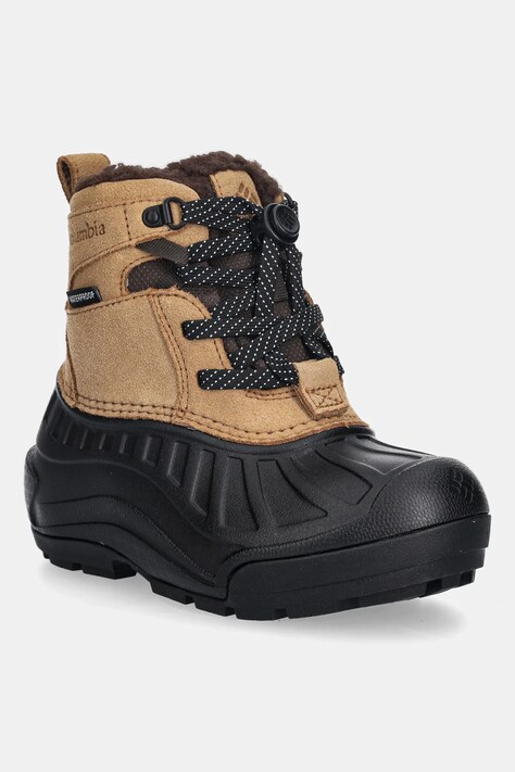 Columbia śniegowce zamszowe dziecięce CHILDREN S POWDERBUG ALPINE kolor brązowy 2128882