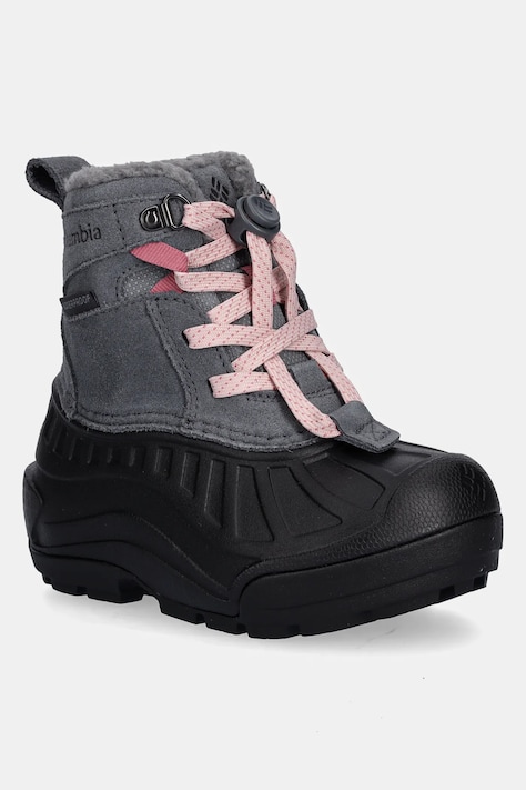 Μπότες χιονιού σουέτ για παιδιά Columbia CHILDREN S POWDERBUG ALPINE χρώμα: γκρι, 2128882
