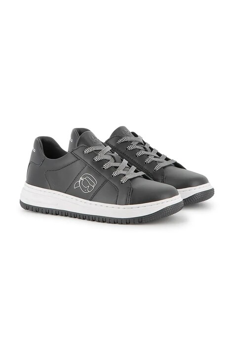Karl Lagerfeld sneakersy skórzane niemowlęce kolor czarny Z30988