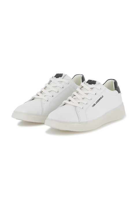 Karl Lagerfeld sneakersy skórzane dziecięce kolor biały Z30990