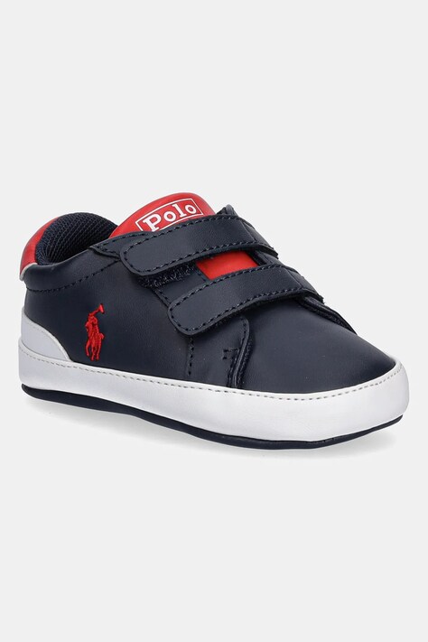 Polo Ralph Lauren buty niemowlęce HERITAGE COURT II EZ LAYETTE kolor granatowy RL03389410