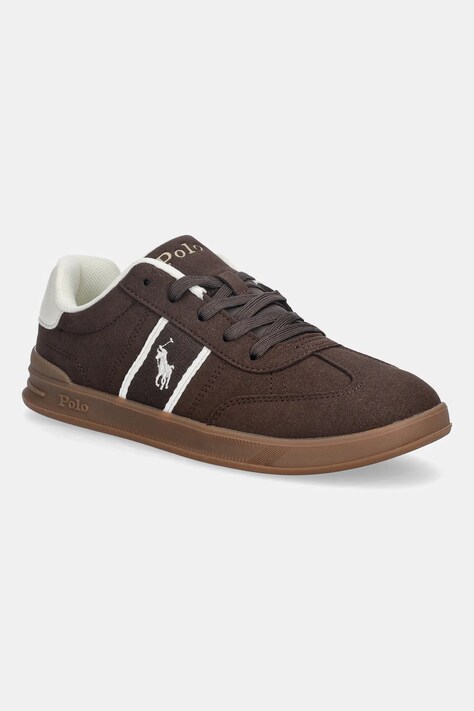 Παιδικά αθλητικά παπούτσια Polo Ralph Lauren HERITAGE COURT III T-TOE χρώμα: καφέ, RL03353201