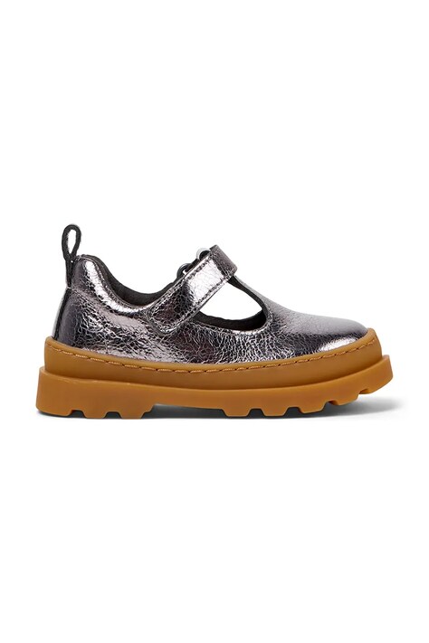 Camper încălțăminte din piele pentru copii Brutus FW culoarea argintiu, K800656