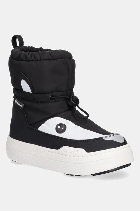Moon Boot śniegowce dziecięce MB JR PARK TUBE MID ANIMAL WP kolor czarny 80D3440100