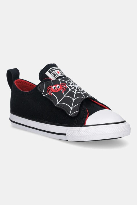 Παιδικά πάνινα παπούτσια Converse CHUCK TAYLOR ALL STAR ONE STRAP χρώμα: μαύρο, A15582C