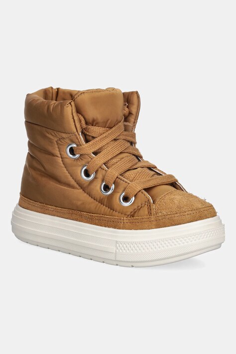 Converse buty zimowe dziecięce CHUCK TAYLOR ALL STAR ELEMENTS BOOT kolor brązowy A14172C
