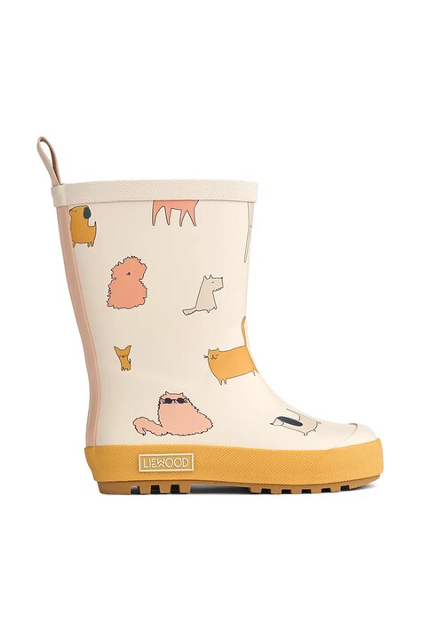 Detské gumáky Liewood Mason Thermo Rainboot béžová farba, LW13043