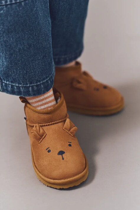 Liewood obuwie zimowe Alban Bear Shoes kolor brązowy LW20236