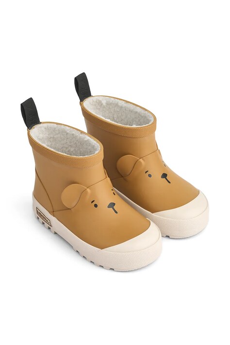 Liewood kalosze dziecięce Jesse Bear Thermo Rainboot kolor brązowy LW20328