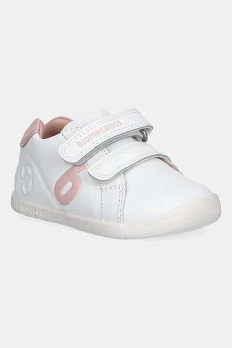 Детски кожени маратонки Biomecanics в бяло 251010