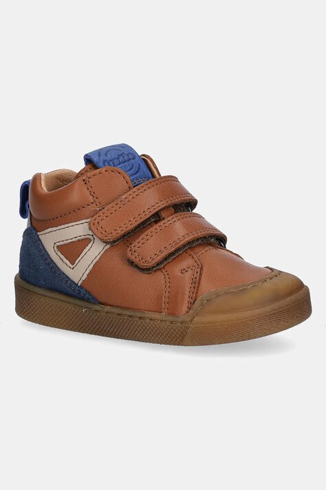 Froddo półbuty skórzane dziecięce ROSARIO HIGH-TOP kolor brązowy G2110134