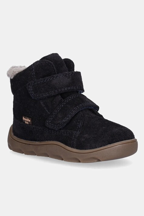 Froddo buty zimowe zamszowe dziecięce ZERU TEX FURRY BAREFOOT kolor granatowy G2110151