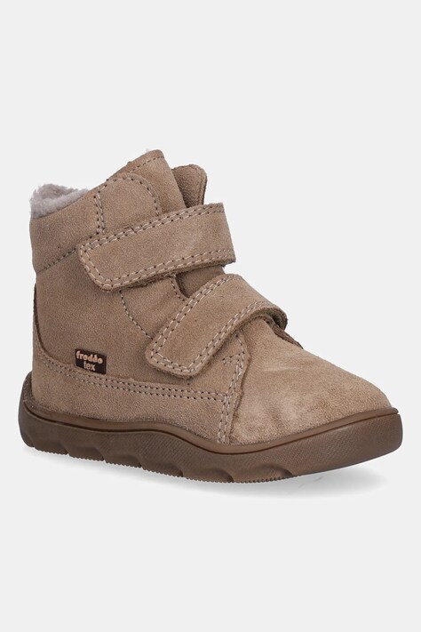 Froddo buty zimowe zamszowe dziecięce ZERU TEX FURRY BAREFOOT kolor beżowy G2110151