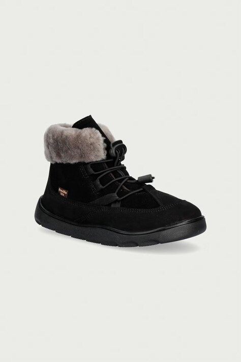Froddo Μπότες χιονιού παιδικές σουέτ ZERU TEX COSY BAREFOOT μαύρες G3110258