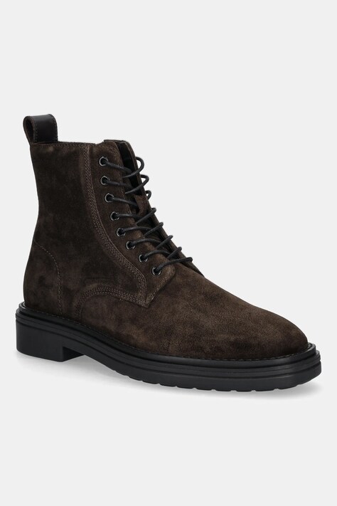 Gant buty zamszowe Boggar męskie kolor brązowy 31643135