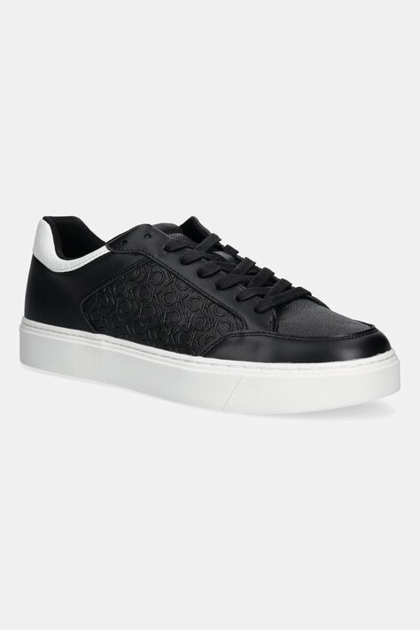 Tenisky Calvin Klein CLEAN CUP LOW LACEUP MONO čierna farba, HM0HM01899