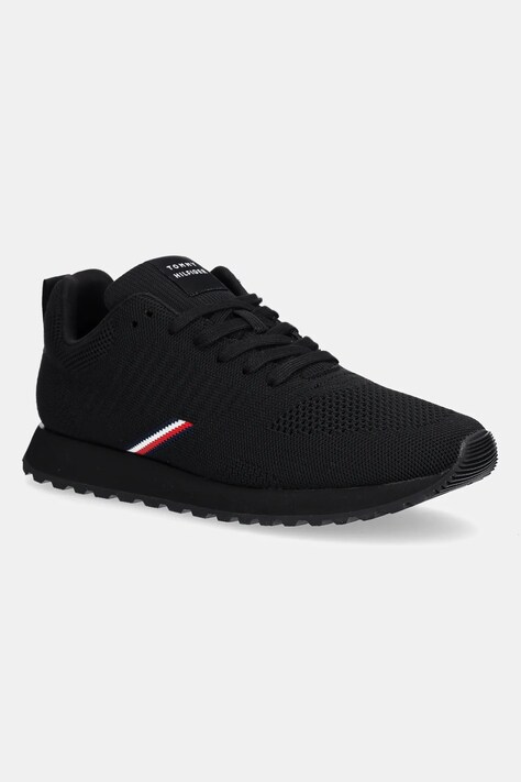 Tommy Hilfiger sneakers NEW RUNNER EVA CORPO KNIT culoarea negru, FM0FM05648