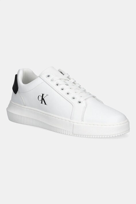 Αθλητικά Calvin Klein Jeans CHUNKY CUPSOLE RU PATCH LTH χρώμα: άσπρο, YM0YM01296
