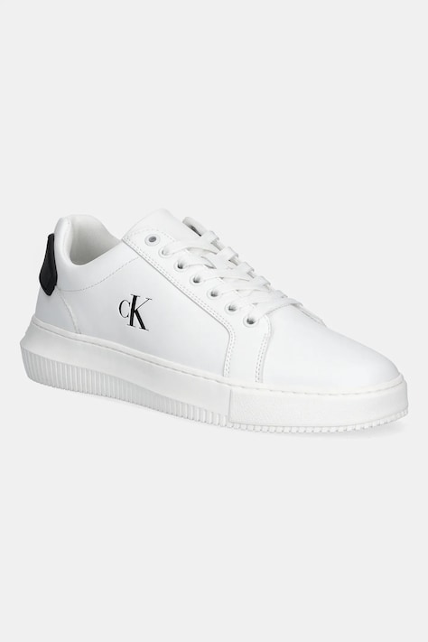 Calvin Klein Jeans sneakers CHUNKY CUPSOLE RU PATCH LTH culoarea alb, YM0YM01296
