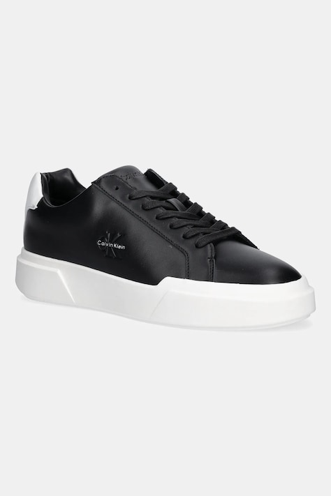 Calvin Klein sneakers din piele CHUNKY CUPSOLE LACEUP LTH culoarea negru, YM0YM01344