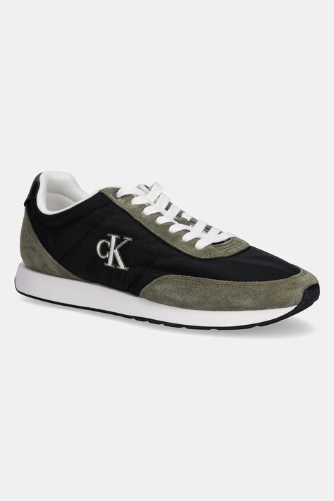 Calvin Klein sneakersy RETRO RUNNER ESS MIX MAT kolor zielony YM0YM01361