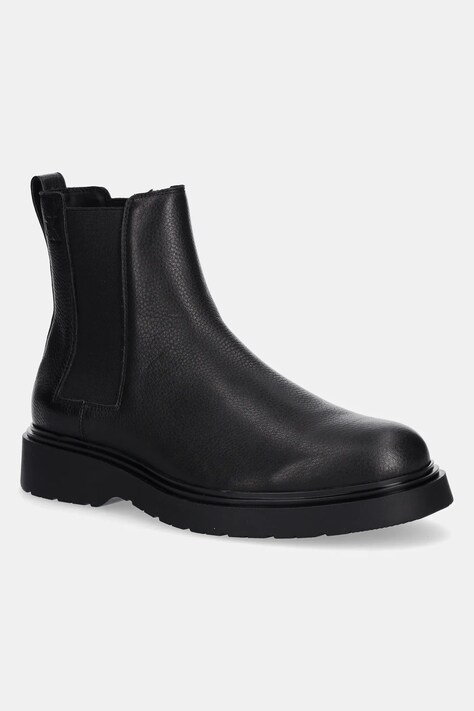 Calvin Klein sztyblety skórzane COMBAT ESS CHELSEA BOOT LTH męskie kolor czarny YM0YM01374