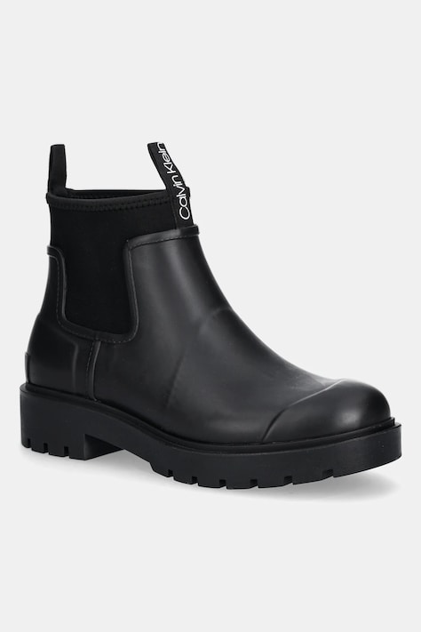 Chelsea Calvin Klein COMBAT RAIN BOOT črna barva, YM0YM01376