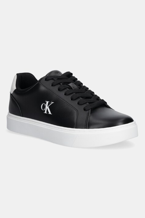 Kožne tenisice Calvin Klein CLASSIC CUPSOLE LACEUP LTH boja: crna, YM0YM01435