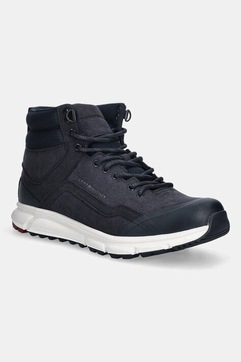 Tommy Hilfiger buty OUTDOOR RUNNER HI WPM męskie kolor granatowy FM0FM05575