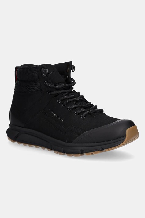 Ботинки Tommy Hilfiger OUTDOOR RUNNER HI WPM цвет чёрный FM0FM05575
