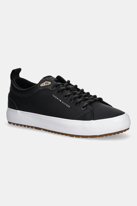 Tommy Hilfiger sneakersy TH HI VULC CORE LOW CLEAT LTH męskie kolor czarny FM0FM05625