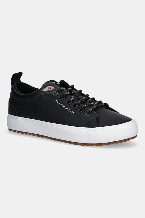 Маратонки Tommy Hilfiger TH HI VULC CORE LOW CLEAT LTH мъжки в черно FM0FM05625