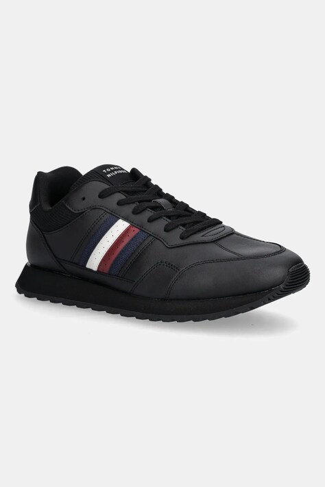 Αθλητικά Tommy Hilfiger NEW RUNNER EVA LTH STRIPES χρώμα: μαύρο, FM0FM05637