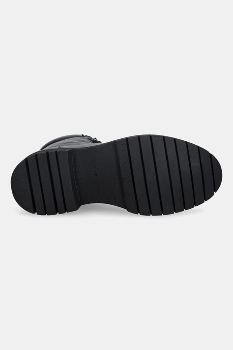 Tommy Hilfiger trapery skórzane FLEX TH OUTDOOR RS LTH BOOT męskie kolor czarny FM0FM05600