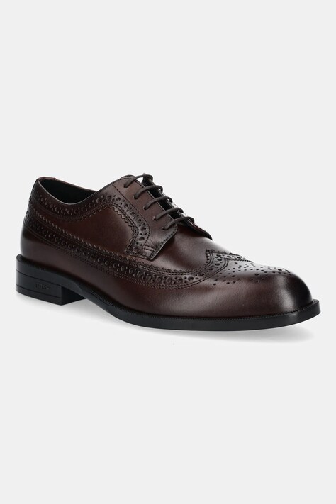 BOSS pantofi de piele Tayil culoarea maro, 50543423