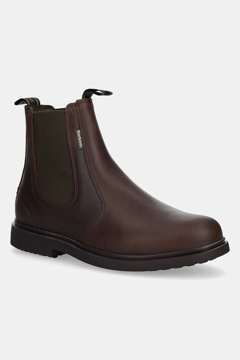 Barbour sztyblety skórzane Hale męskie kolor brązowy MFO0815BR99
