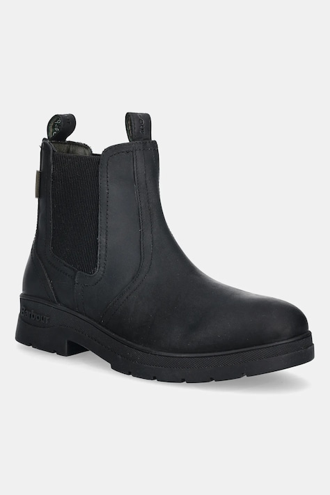Kožené kotníkové boty Barbour Turnbull pánské, černá barva, MFO0817BK11