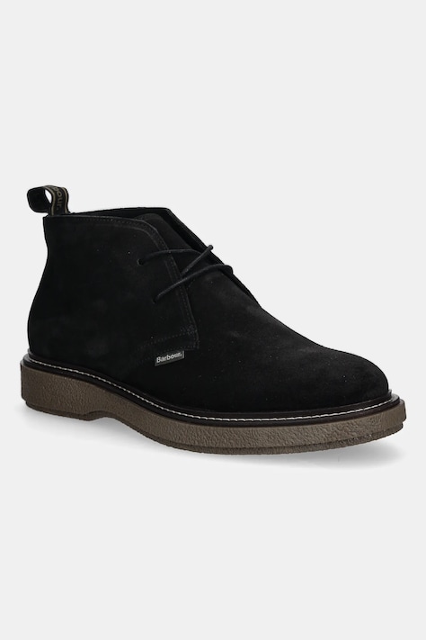 Čevlji iz semiša Barbour Blaine moški, črna barva, MFO0820BK12