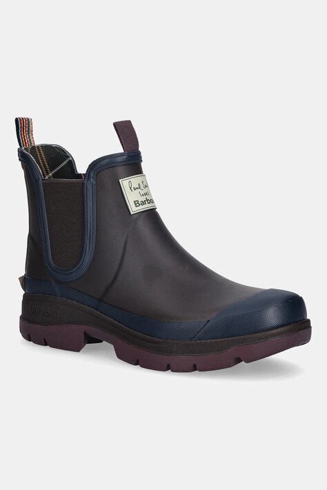 Barbour kalosze x Paul Smith Chelsea Welly męskie kolor brązowy MRF0048RU71