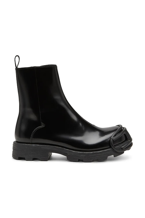 Шкіряні черевики Diesel D-Hammer Bt Zip D колір чорний Y03254-P5268-H0015