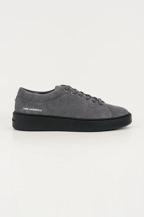 Karl Lagerfeld sneakersy zamszowe FLINT II męskie kolor szary KL53323A