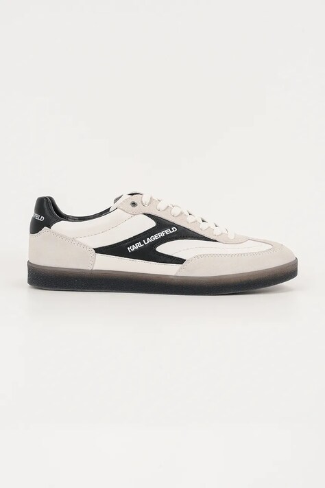 Karl Lagerfeld sneakersy skórzane KANDIDATE męskie kolor biały KL53855