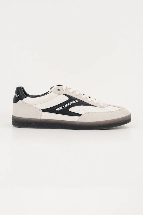 Karl Lagerfeld sneakers din piele KANDIDATE culoarea alb, KL53855