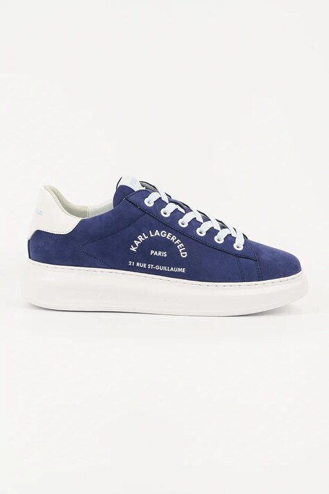 Karl Lagerfeld sneakersy nubukowe KAPRI MENS męskie kolor granatowy KL52537A