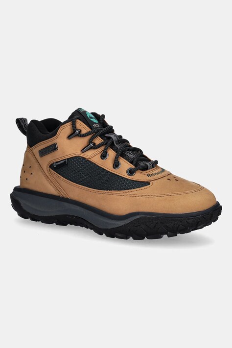 Timberland trapery skórzane Timbercush Motion 7 Mid męskie kolor brązowy TB0A2NDCEM51