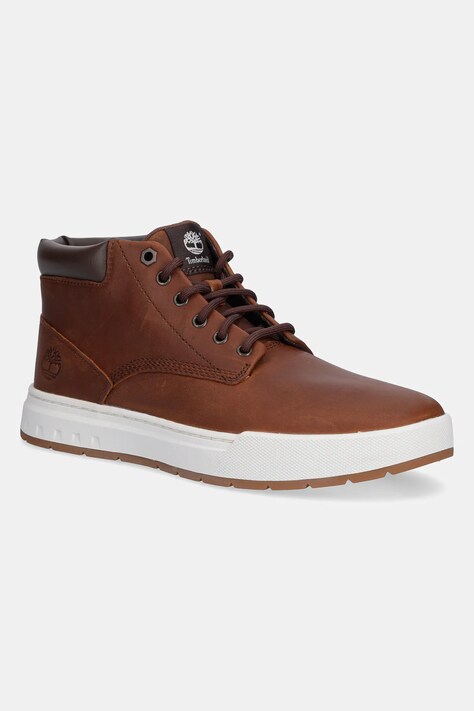Timberland trapery skórzane Maple Grove męskie kolor brązowy TB0A297Q3581