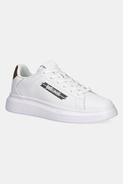 Just Cavalli sneakersy skórzane męskie kolor biały 79QA3SBFZPB63003